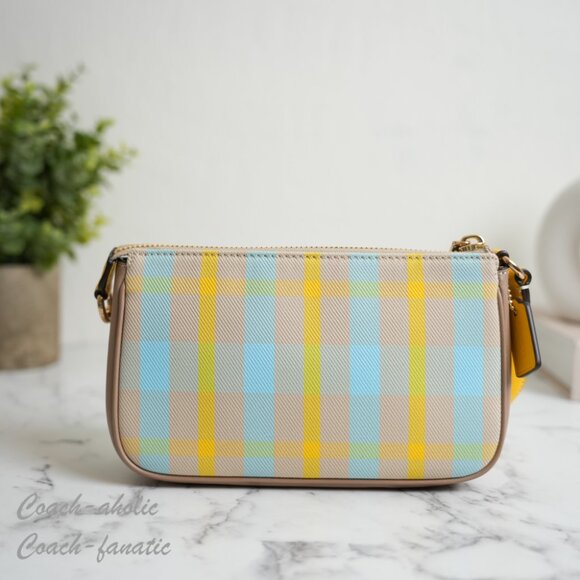 NWT Coach CBK65 Nolita 19 With Plaid Print in Bright Maize - Picture 5 of 9
